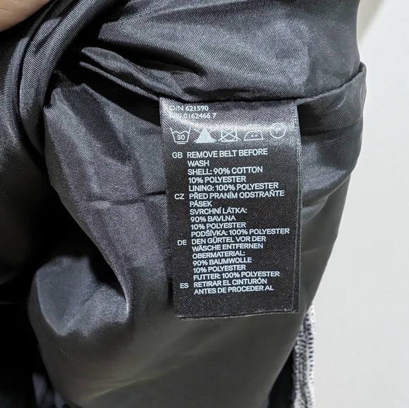 H&M Black White Cross Hatch Printed Sleeveless Sheath Dress Sz 8 - Picture 7 of 8